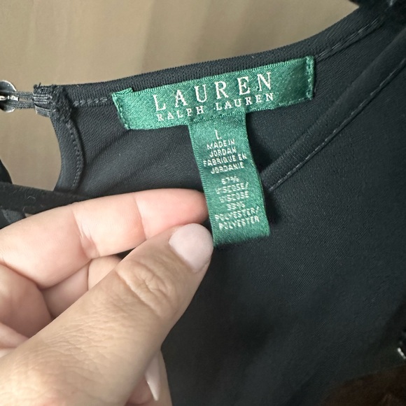 Black tank top LAUREN RALPH LAUREN #B10 - Picture 4 of 5